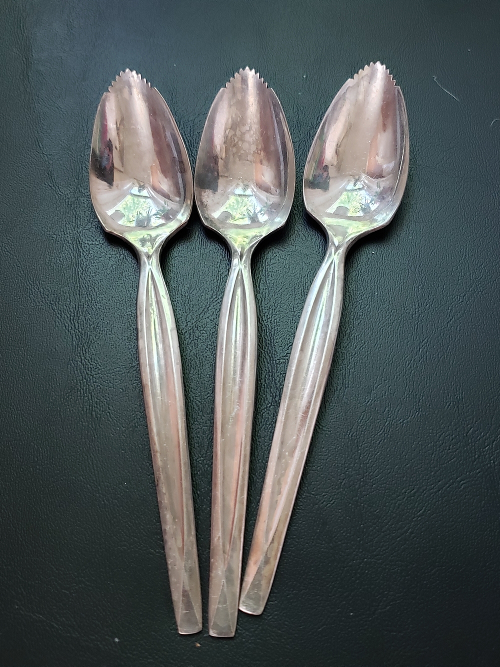 Vintage Silver-Plated Grapefruit Spoons - Set of 3